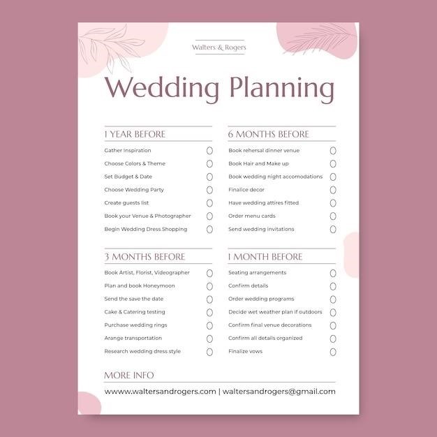 wedding checklist pdf free download